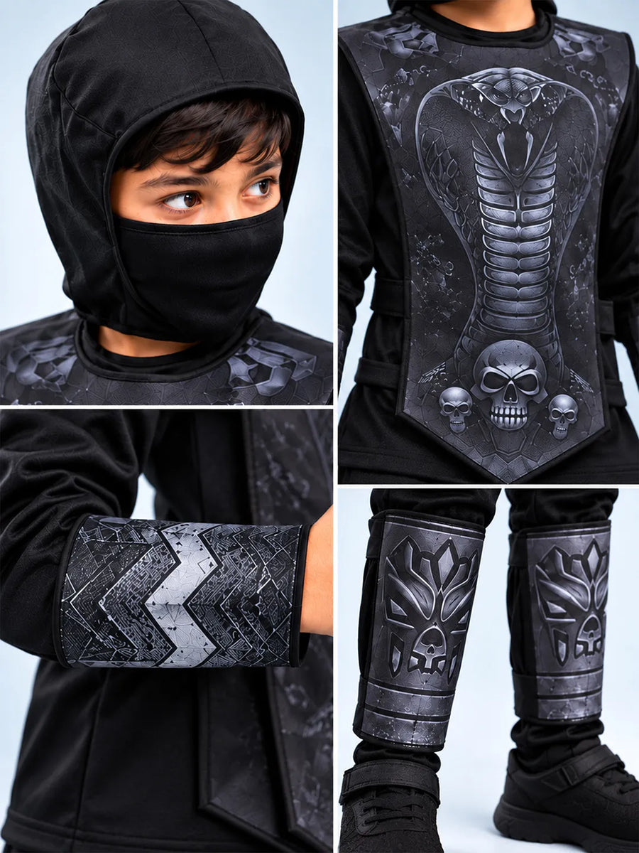 Black Viper Ninja, Kids Halloween Costume Fancy Dress Up
