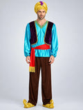 Aladdin Blue and Brown Adults Halloween Costume Fancy Dress Up