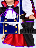 Black & Blue Coat Vampire, Kids Halloween Costume Fancy Dress Up