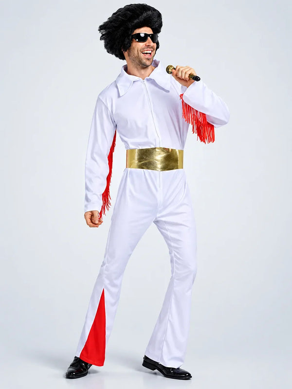 Disco King Rock n Roll singer Adults Halloween Costume Fancy Dress up