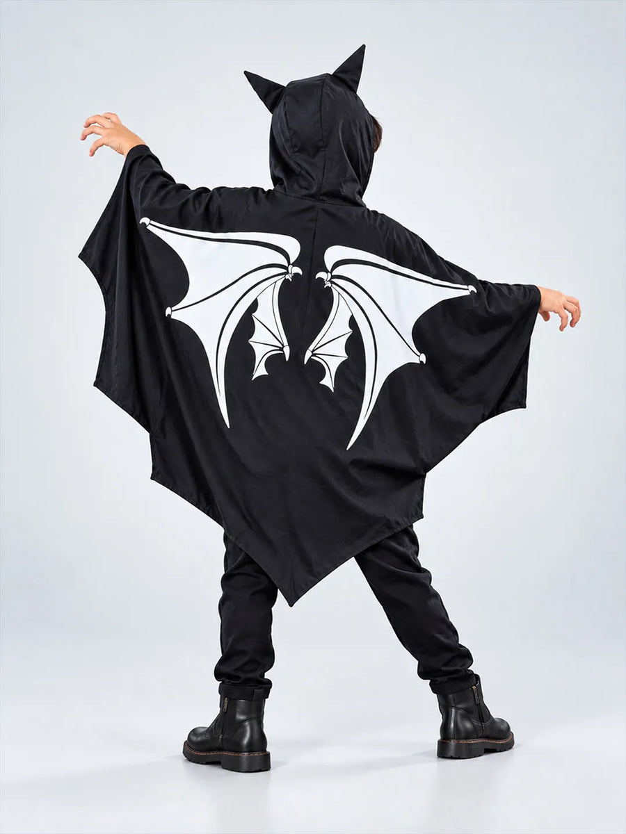 Luminous Ghost Bat cape style Cloak, Kids Halloween Costume Fancy Dress Up