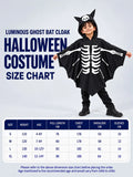 Luminous Ghost Bat cape style Cloak, Kids Halloween Costume Fancy Dress Up