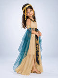 Gold & Green Egyptian Girl, Kids Halloween Costume Fancy Dress Up