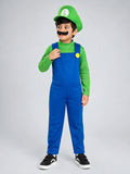 Junior Super Brother Green Plumber, Kids Halloween Costume Fancy Dress Up