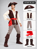 High Seas Pirate Adult Halloween Costume Fancy Dress Up