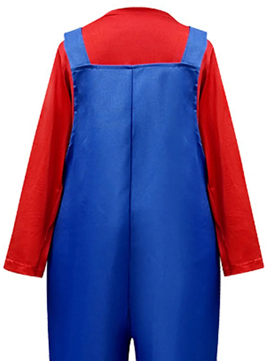 Super Brothers, Plumber Adult Halloween Costume Fancy Dress Up