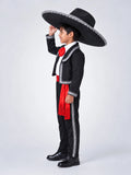 Black & Red Mexican Mariachi Boys, Kids Halloween Costume Fancy Dress Up