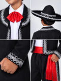 Black & Red Mexican Mariachi Boys, Kids Halloween Costume Fancy Dress Up