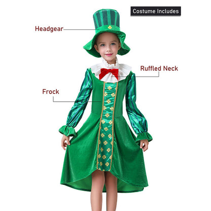 Little Surprise Box, St. Patricks Day costume for Girls, Kids Halloween Costume Dress Up-9-10Y