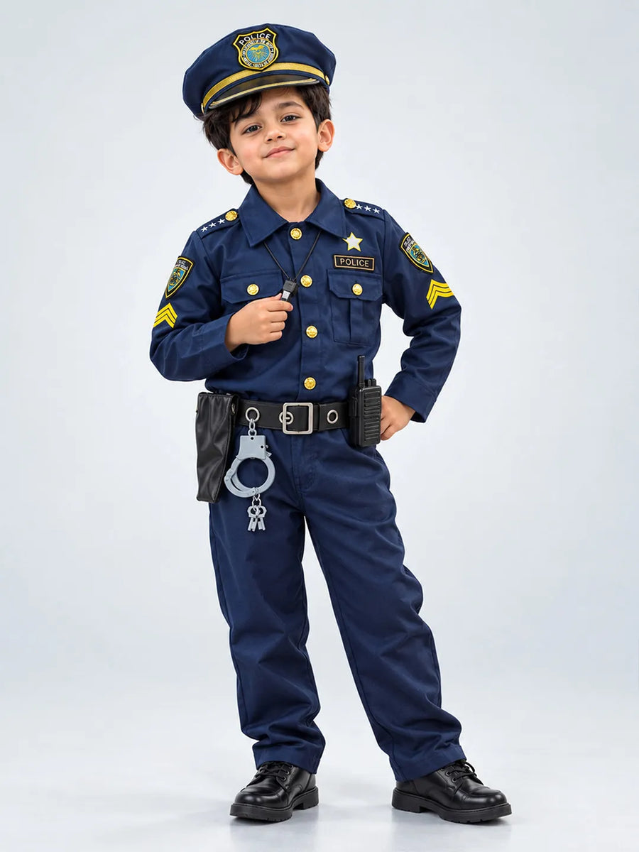 Police Kids Halloween Costume Fancy Dress Up