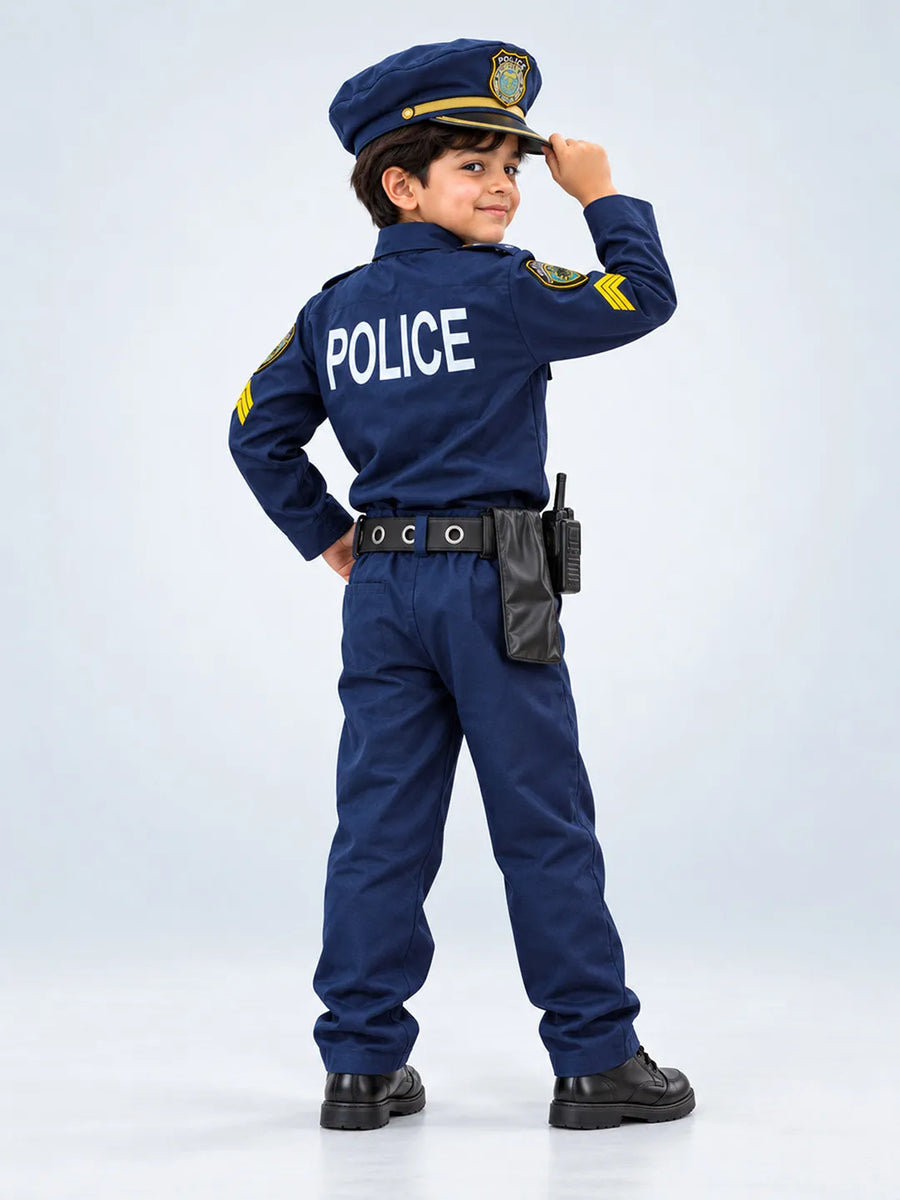 Police Kids Halloween Costume Fancy Dress Up