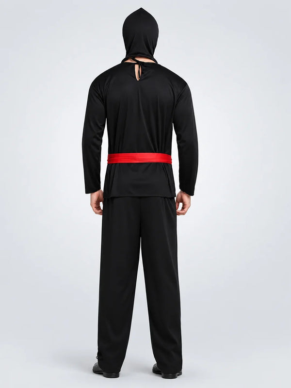 Red Dragon Ninja Adults Halloween Costume Fancy Dress Up