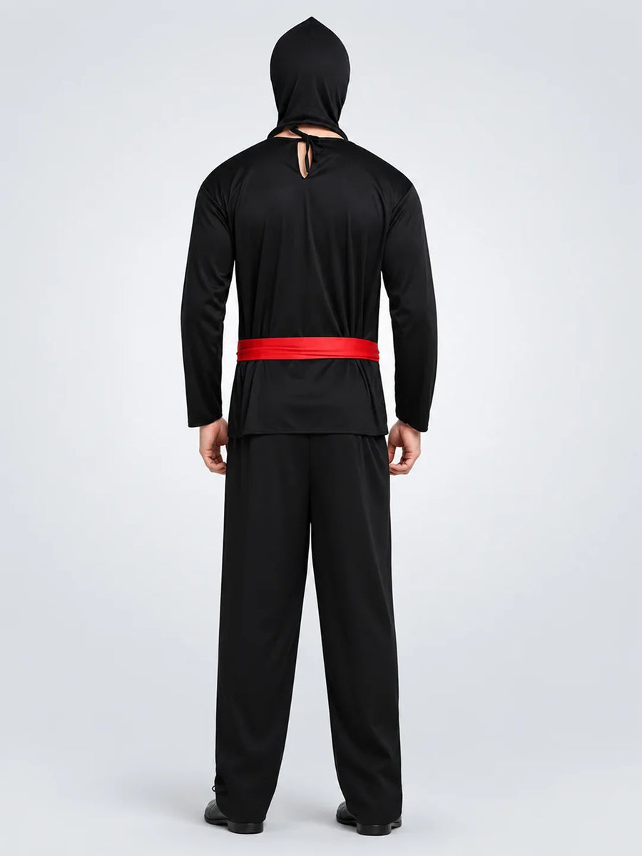 Red Dragon Ninja Adults Halloween Costume Fancy Dress Up