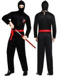 Red Dragon Ninja Adults Halloween Costume Fancy Dress Up
