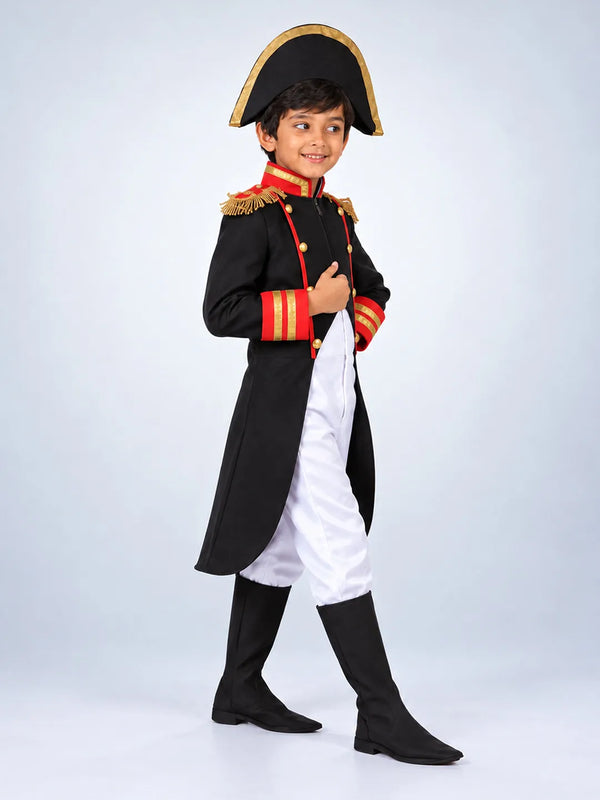 Black & Red Pirate Captain, Kids Halloween Costume Fancy Dress Up