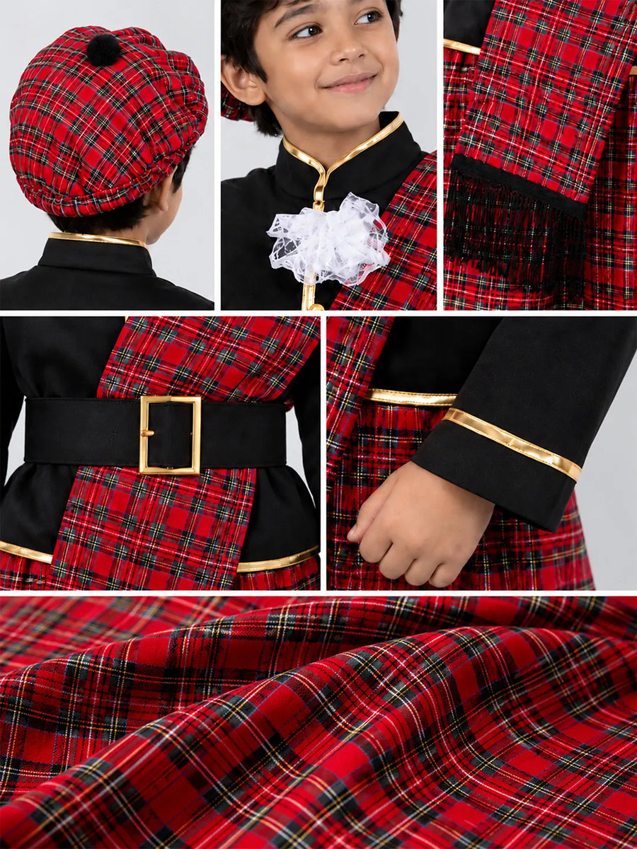 Traditional Scottish Citizen, Kids Halloween Costume Fancy Dress Up