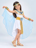White & Gold Nile Girl, Kids Halloween Costume Fancy Dress Up