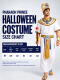 White Egyptian Pharaoh King Adult Halloween Costume Fancy Dress Up