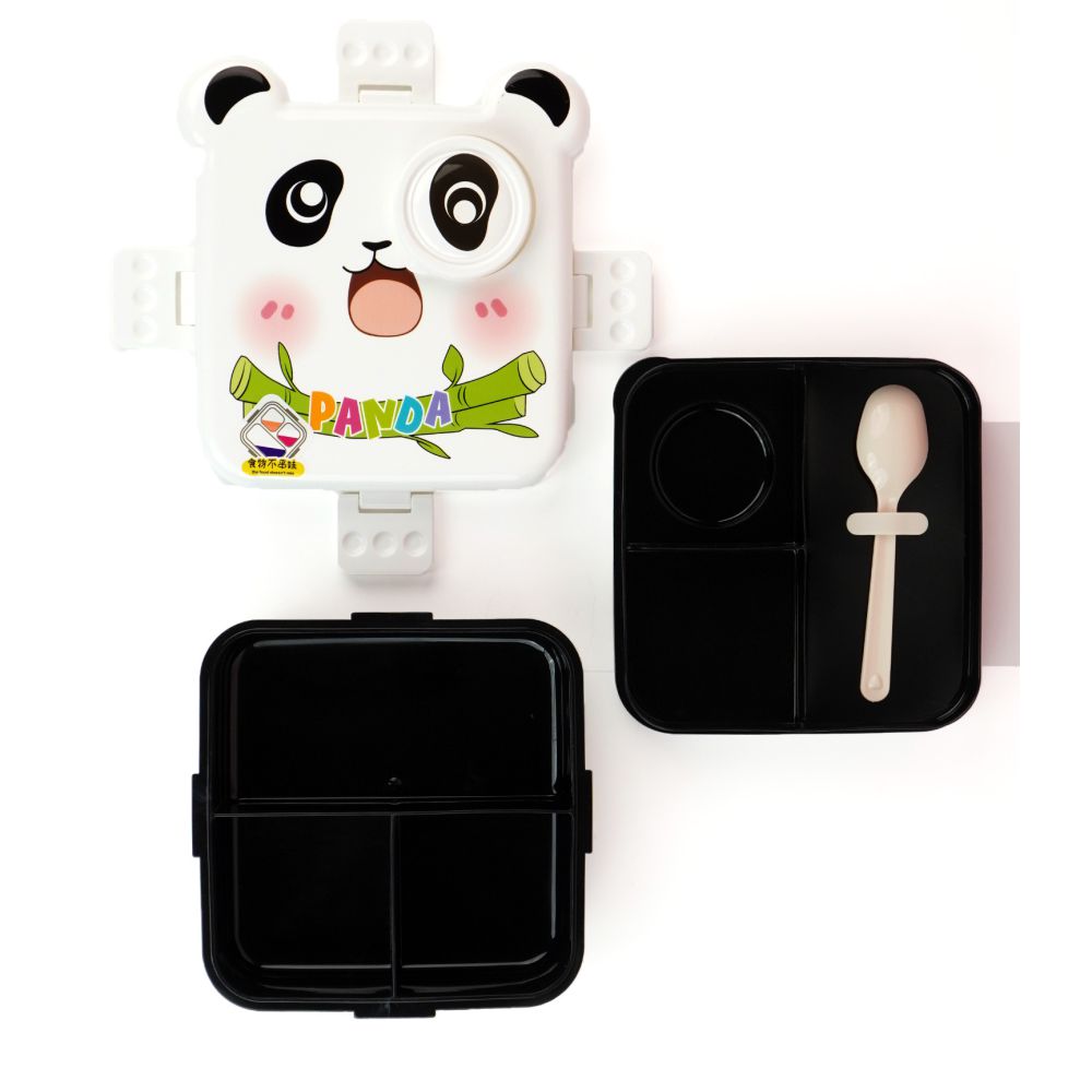 Little Surprise Box, Black Panda 2 decker Lunch Box for Kids