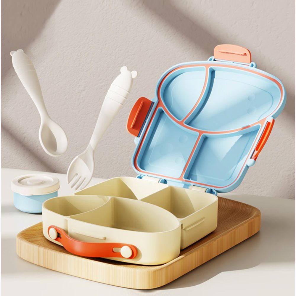 Little Surprise Box, Blue Bread slice Fun themed Kids Lunch Box/Tiffin