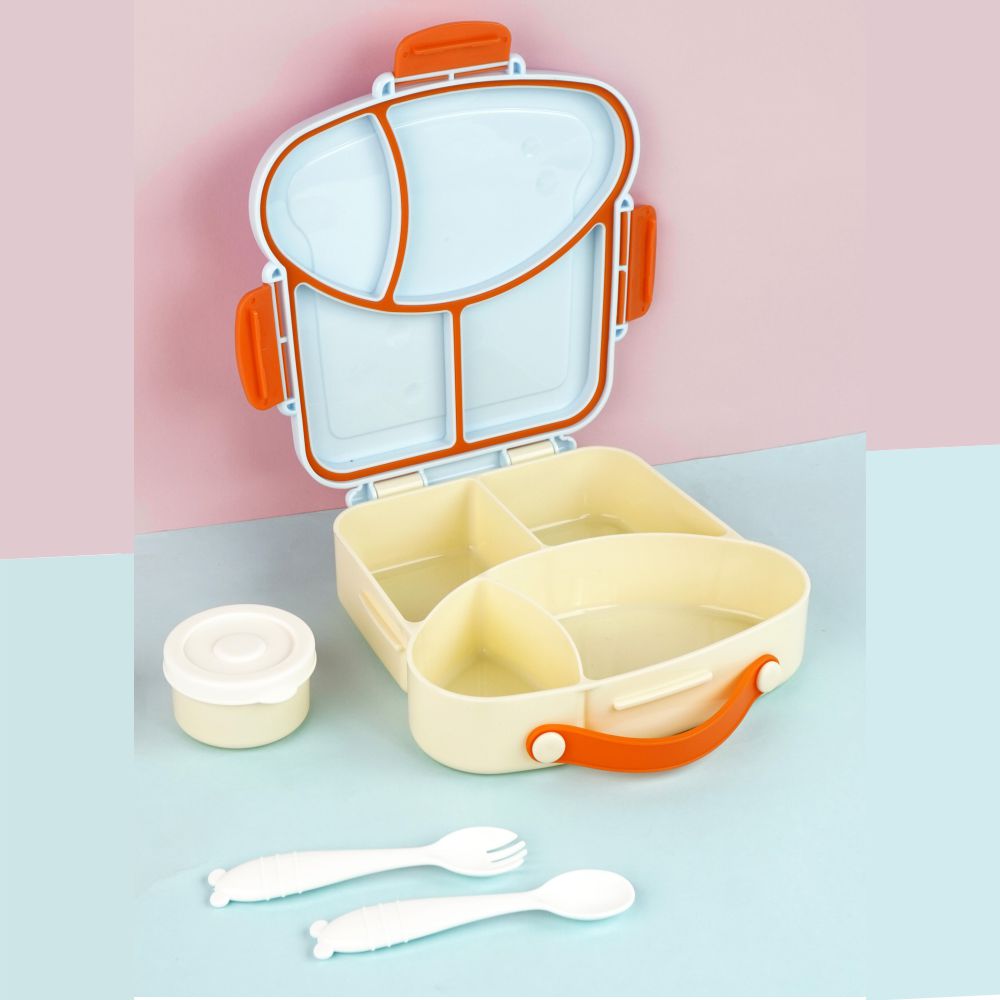 Little Surprise Box, Blue Bread slice Fun themed Kids Lunch Box/Tiffin