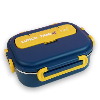 Little Surprise Box, Blue Lunch Time 2 pcs Stainless Steel Kids Lunch Box with matching Lunch Bag