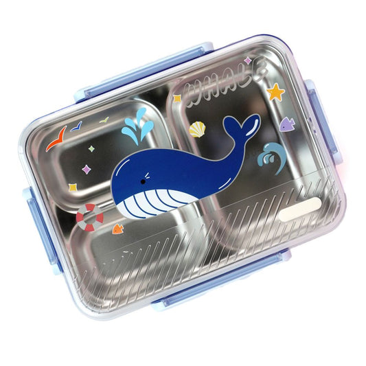 Little Surprise Box, Blue Whale Big Size Stainless Steel Kids Lunch Box