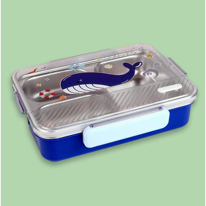 Little Surprise Box, Blue Whale Big Size Stainless Steel Kids Lunch Box