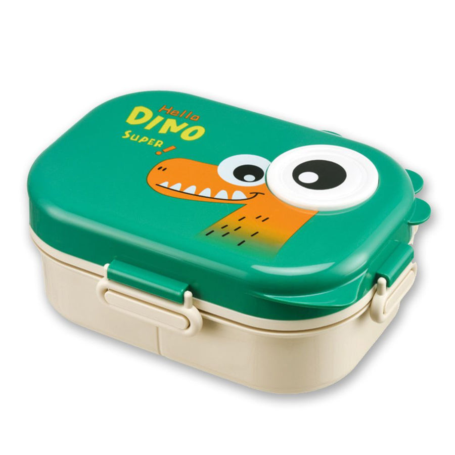 Little Surprise Box, Green Big Eye Dino 2 decker Lunch Box for Kids