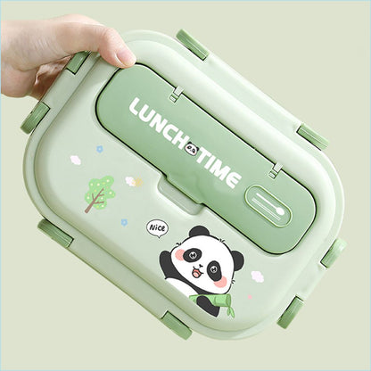 Little Surprise Box, Mint Panda Lunch Time 2 pcs Stainless Steel Kids Lunch Box with matching Lunch Bag