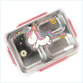 Little Surprise Box, Pink Party Hat Unicorn Big Size Stainless Steel Kids Lunch Box