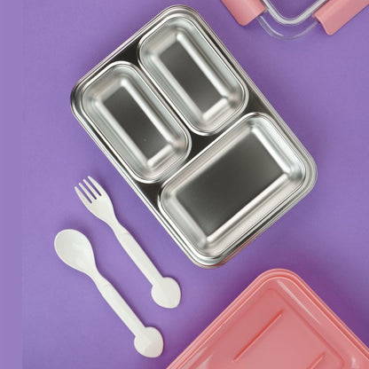 Little Surprise Box, Princess Magic Pink Stainless Steel Kids Lunch Box