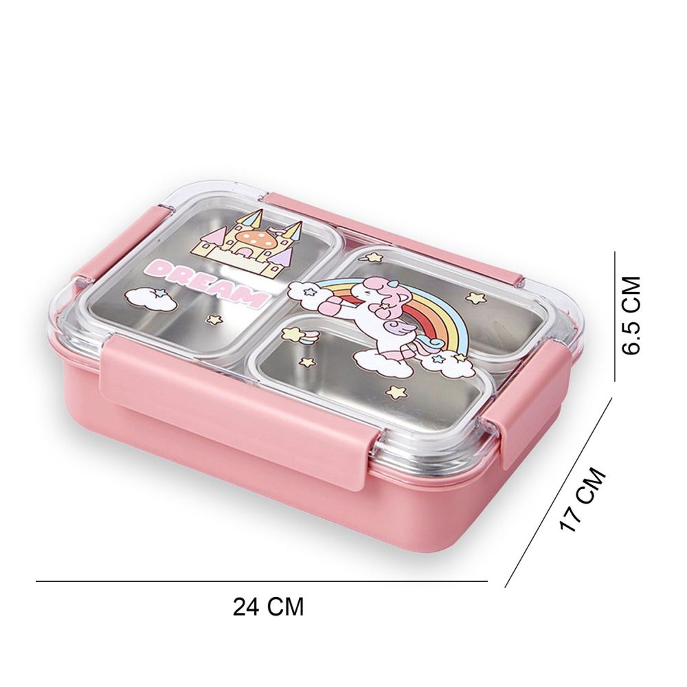 Little Surprise Box, Princess Magic Pink Stainless Steel Kids Lunch Box
