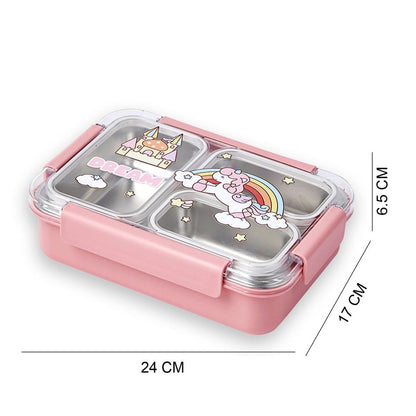 Little Surprise Box, Princess Magic Pink Stainless Steel Kids Lunch Box