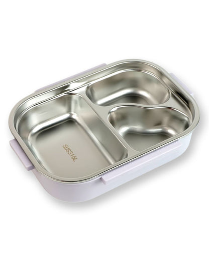 Little Surprise Box, Purple Lunch Time 2 pcs Stainless Steel Kids Lunch Box with matching Lunch Bag