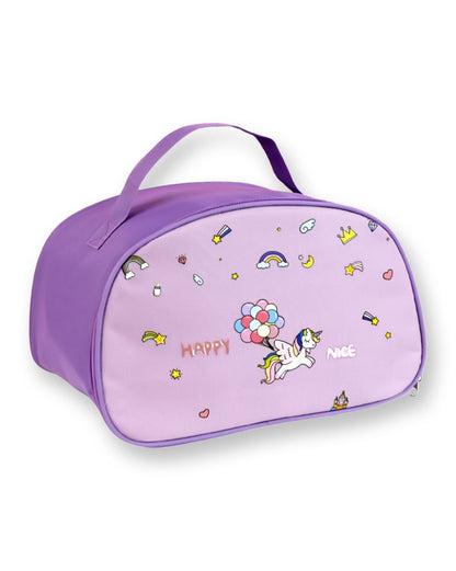 Little Surprise Box, Purple Lunch Time 2 pcs Stainless Steel Kids Lunch Box with matching Lunch Bag