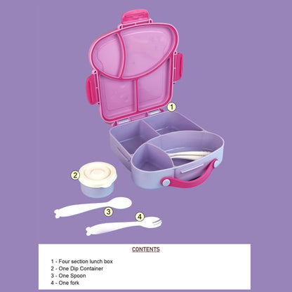 Little Surprise Box, Purple Bread slice Fun themed Kids Lunch Box/Tiffin