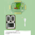 Little Surprise Box, Rock Dino Green Big Size Stainless Steel Kids Lunch Box