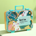 Little Surprise Box, Teal & Mustard Meow Compact Tiffin Lunch Box for Kids