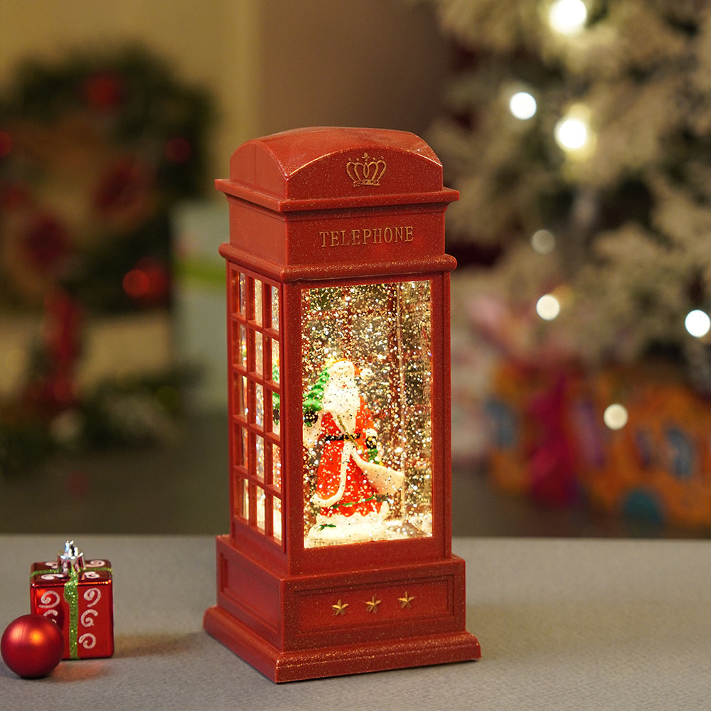 London Booth Santa flying robe, Musical Glitter Water Light, Christmas Lantern