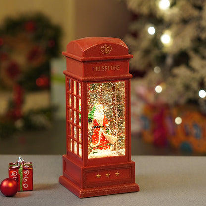 London Booth Santa flying robe, Musical Glitter Water Light, Christmas Lantern