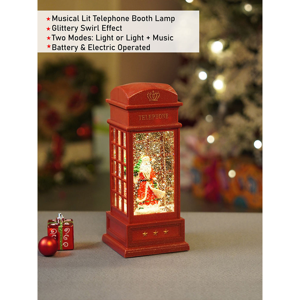 London Booth Santa flying robe, Musical Glitter Water Light, Christmas Lantern
