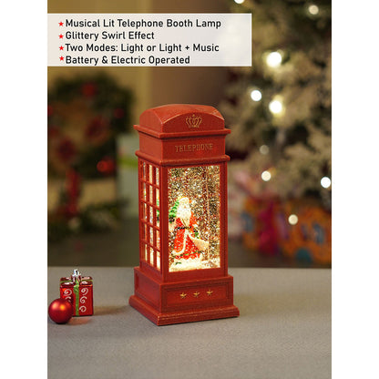London Booth Santa flying robe, Musical Glitter Water Light, Christmas Lantern