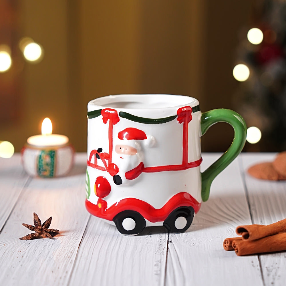 Santa Rider Christmas Hot Chocolate/Coffee mug for Kids and Adults.