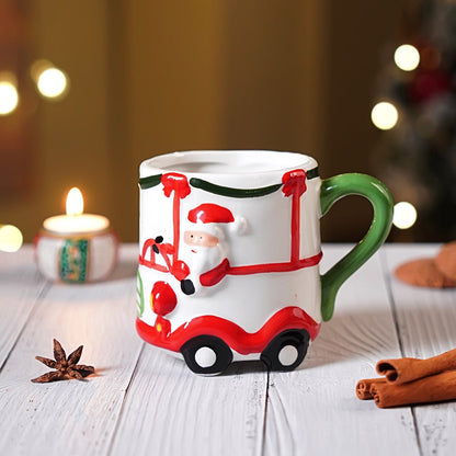 Santa Rider Christmas Hot Chocolate/Coffee mug for Kids and Adults.