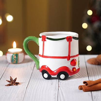 Santa Rider Christmas Hot Chocolate/Coffee mug for Kids and Adults.