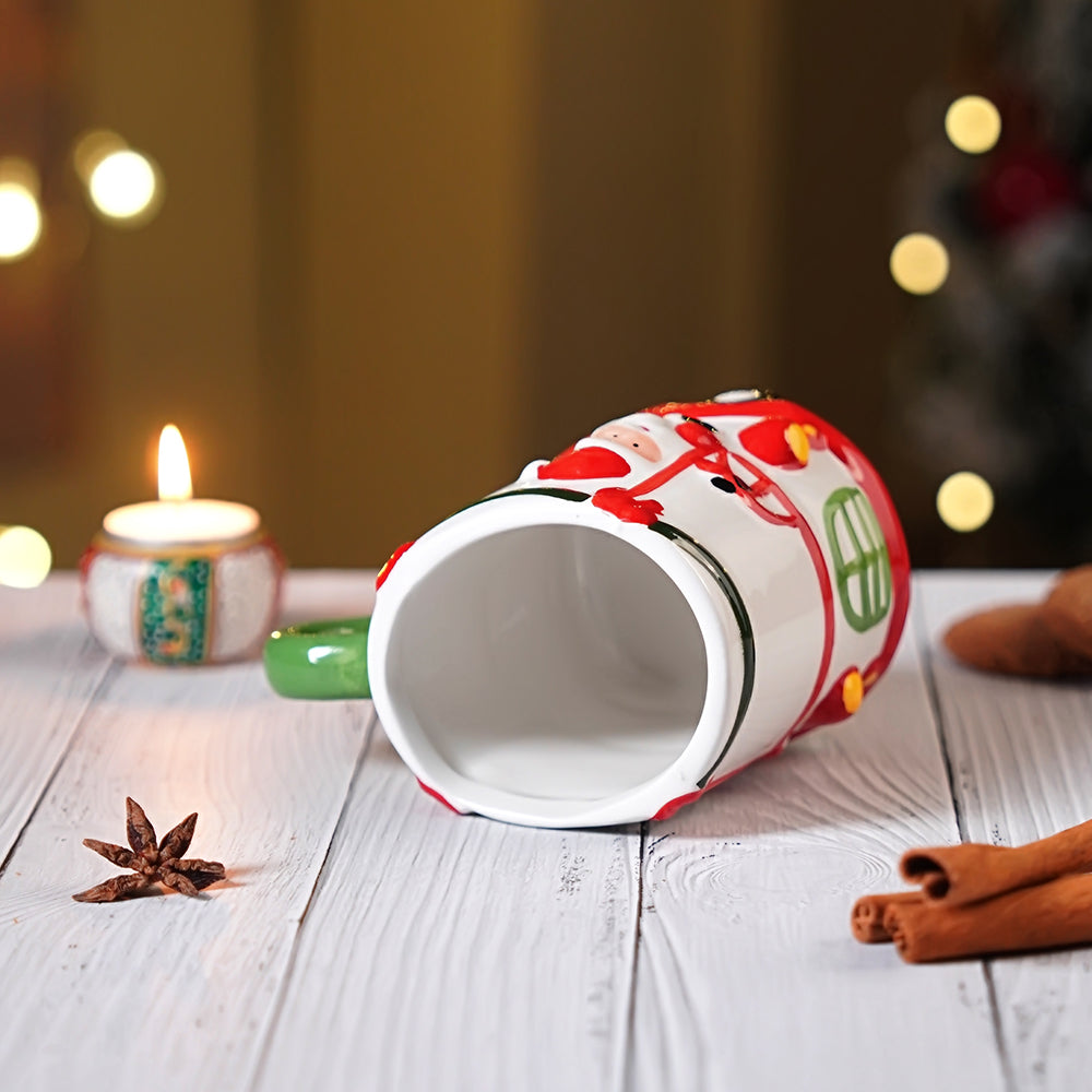 Santa Rider Christmas Hot Chocolate/Coffee mug for Kids and Adults.