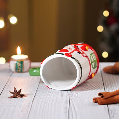 Santa Rider Christmas Hot Chocolate/Coffee mug for Kids and Adults.