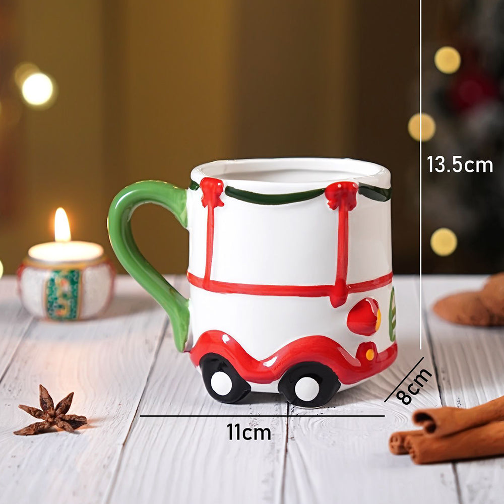 Santa Rider Christmas Hot Chocolate/Coffee mug for Kids and Adults.