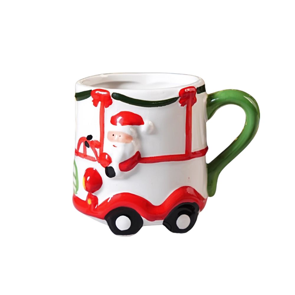 Santa Rider Christmas Hot Chocolate/Coffee mug for Kids and Adults.
